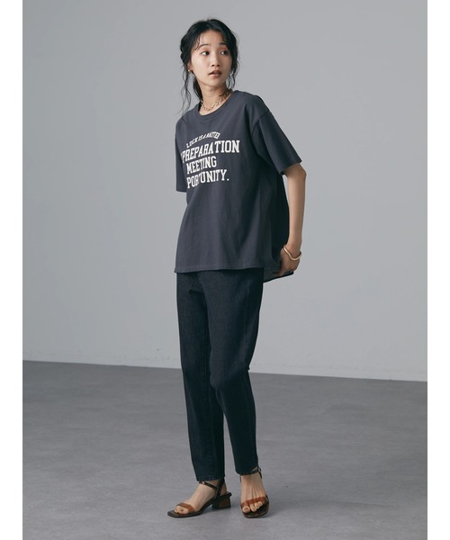 CRAFT STANDARD BOUTIQUE(クラフトスタンダードブティック)の「布帛切替アメカジロゴTEE *◆(Tシャツ/カットソー・レディース・チャコールグレー/オフホワイト/サックスブルー・FREE)」の14枚目の写真