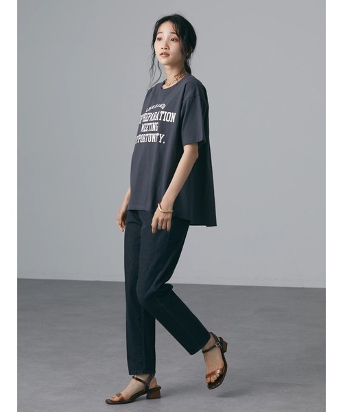 CRAFT STANDARD BOUTIQUE(クラフトスタンダードブティック)の「布帛切替アメカジロゴTEE *◆(Tシャツ/カットソー・レディース・チャコールグレー/オフホワイト/サックスブルー・FREE)」の17枚目の写真