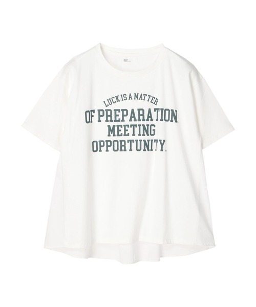 CRAFT STANDARD BOUTIQUE(クラフトスタンダードブティック)の「布帛切替アメカジロゴTEE *◆(Tシャツ/カットソー・レディース・チャコールグレー/オフホワイト/サックスブルー・FREE)」の12枚目の写真