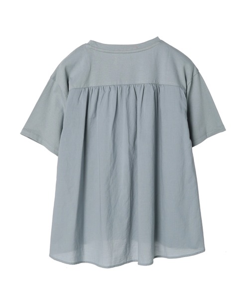 CRAFT STANDARD BOUTIQUE(クラフトスタンダードブティック)の「布帛切替アメカジロゴTEE *◆(Tシャツ/カットソー・レディース・チャコールグレー/オフホワイト/サックスブルー・FREE)」の22枚目の写真