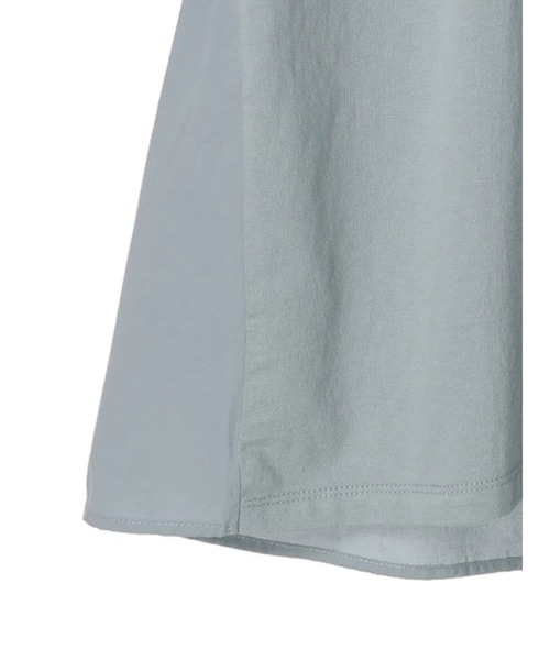 CRAFT STANDARD BOUTIQUE(クラフトスタンダードブティック)の「布帛切替アメカジロゴTEE *◆(Tシャツ/カットソー・レディース・チャコールグレー/オフホワイト/サックスブルー・FREE)」の6枚目の写真