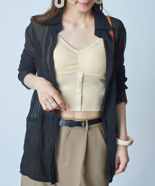 MAISON BREEZE(メゾンブリーズ)の「【MAISON BREEZE】シフォンファンシープリーツシャツブラウス SCCH140(シャツ/ブラウス・レディース・ホワイト/ブラック/アイボリー・FREE)」の13枚目の写真