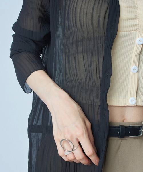 MAISON BREEZE(メゾンブリーズ)の「【MAISON BREEZE】シフォンファンシープリーツシャツブラウス SCCH140(シャツ/ブラウス・レディース・ホワイト/ブラック/アイボリー・FREE)」の8枚目の写真