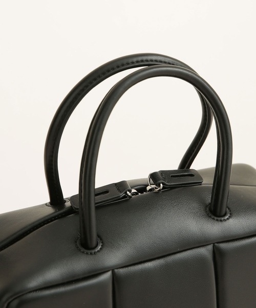 ADD CULUMN（アドカラム）の「ADD CULUMN/ＰＵＦＦ ボストンバッグ（ボストンバッグ・レディース・ブラック/ベージュ/ブラウン・FREE）」の6枚目の写真