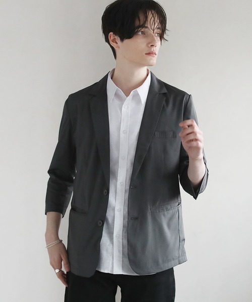 【完売品】THE CASUAL 接触冷感7分袖テーラードジャケット 接触冷感7分袖テーラードジャケット（テーラードジャケット