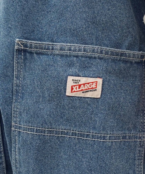 XLARGE（エクストララージ）の「XLARGE / エクストララージ PATCHED DOUBLE KNEE OVERALL ダブルニーオーバーオール（サロペット/オーバーオール・メンズ・ブラック/インディゴブルー/カモフラージュ・SMALL/MEDIUM/LARGE/X-LARGE）」の4枚目の写真