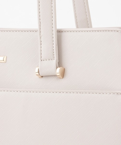 Honeys（ハニーズ）の「ＰＣポーチ付Ａ４トート（トートバッグ・レディース・ブラック/ネイビー/モカ/グレイッシュベージュ/サックスブルー系・FREE）」の17枚目の写真