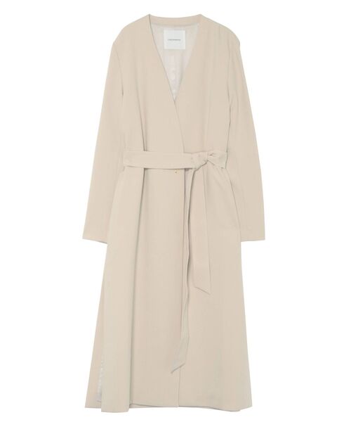 LAGUNAMOON（ラグナムーン）の「ノーカラーヨークコート（ノーカラーコート・レディース・イエロー/アイボリー/モカ・SMALL/MEDIUM）」の2枚目の写真