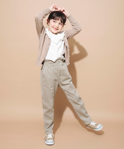 BRANSHES(ブランシェス)の「【マカロンパンツ】テーパードシルエットロングパンツ(チノパンツ・キッズ・ブラウン/ピンク/ブラック/アイボリー/ネイビー/ライトグリーン/その他1・160/100/140/130/120/150/110/90)」の12枚目の写真