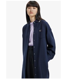 即発送⭐️フレッドペリー　Knitted Collar Shirt Dress 紺 FRED PERRY（フレッドペリー）の「Knitted Collar Shirt Dress