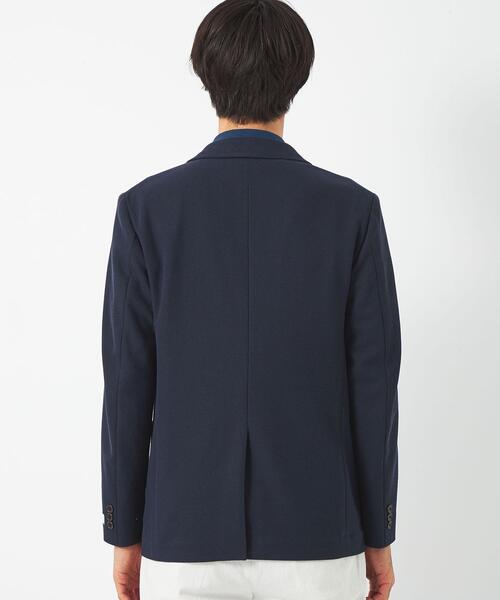 green label relaxing(グリーンレーベルリラクシング)の「ECO ハニカムジャージ 2B ジャケット -ウォッシャブル-(テーラードジャケット・メンズ・ネイビー/グレー・S/M/L/XL)」の5枚目の写真