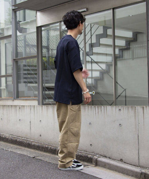 GLOSTER(グロスター)の「【GLOSTER ROAD/グロスターロード】リネンライク布帛ポケTシャツ(Tシャツ/カットソー・メンズ・キナリ/ネイビー/オリーブ/ブラウン・M/S/L)」の18枚目の写真