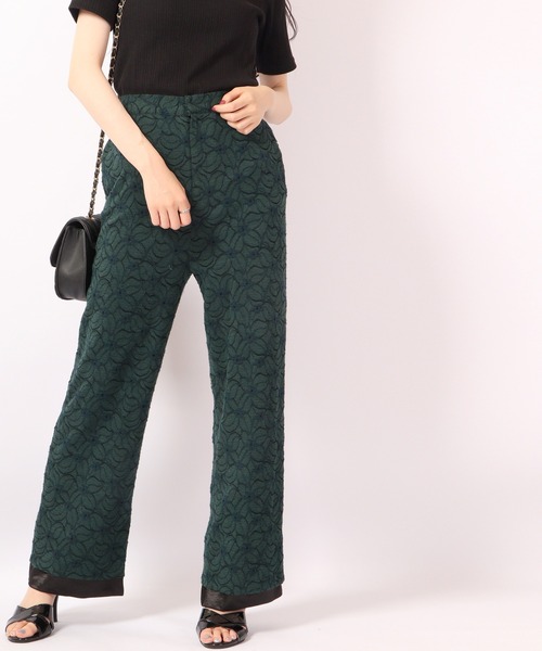 TRANOI(トラノイ)の「TRANOI ジャガードパンツ(その他パンツ・レディース・グリーン・FREE)」の7枚目の写真