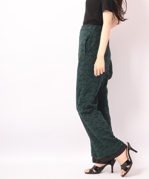 TRANOI(トラノイ)の「TRANOI ジャガードパンツ(その他パンツ・レディース・グリーン・FREE)」の3枚目の写真