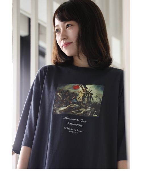 Craft Nicholson（クラフトニコルソン）の「アートコラボ ボックスシルエットTシャツ（Tシャツ/カットソー・メンズ・アイボリー/チャコール/ピンク系その他・M/L）」の22枚目の写真