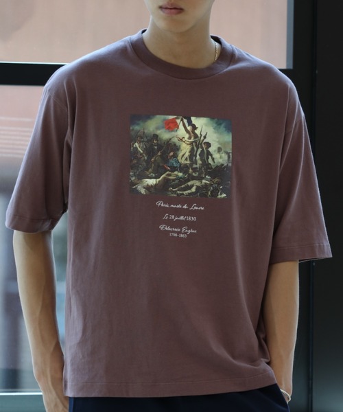 Craft Nicholson（クラフトニコルソン）の「アートコラボ ボックスシルエットTシャツ（Tシャツ/カットソー・メンズ・アイボリー/チャコール/ピンク系その他・M/L）」の19枚目の写真