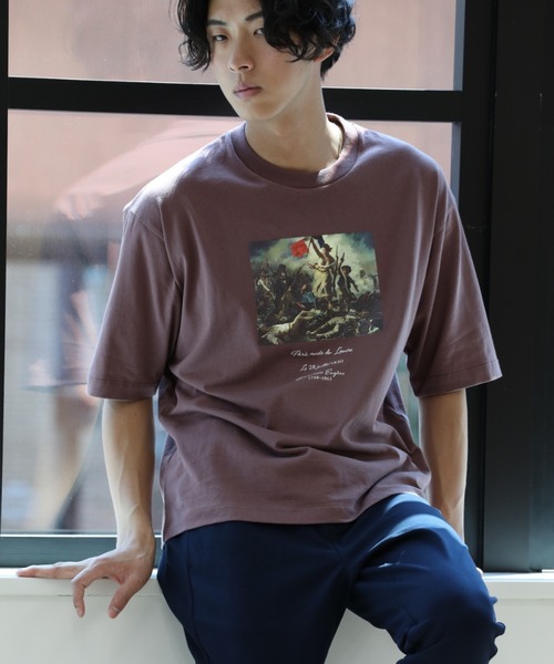 Craft Nicholson（クラフトニコルソン）の「アートコラボ ボックスシルエットTシャツ（Tシャツ/カットソー・メンズ・アイボリー/チャコール/ピンク系その他・M/L）」の7枚目の写真