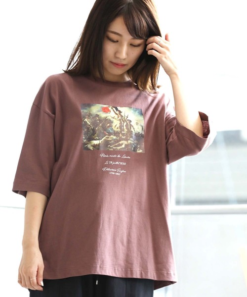 Craft Nicholson（クラフトニコルソン）の「アートコラボ ボックスシルエットTシャツ（Tシャツ/カットソー・メンズ・アイボリー/チャコール/ピンク系その他・M/L）」の8枚目の写真