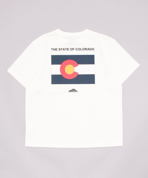 MOUNTAIN SMITH（マウンテンスミス）の「【 MOUNTAIN SMITH / マウンテンスミス 】 ブランド ロゴ コロラド州 州旗 プリント Tシャツ MS0-00M-221027（Tシャツ/カットソー・メンズ・ホワイト・XL/L/M）」の2枚目の写真