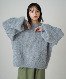 Omekashi | 【earthy_】リサイクルヤーンシャギーニット(ニット/セーター)