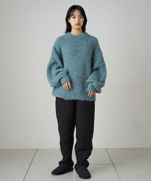 Omekashi(オメカシ)の「【earthy_】リサイクルヤーンシャギーニット(ニット/セーター・レディース・ライトグレー/ブルー/パープル/ベージュ・FREE)」の19枚目の写真
