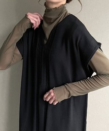 knit Jemade | キーネックニットケーブルベストワンピース(ワンピース)