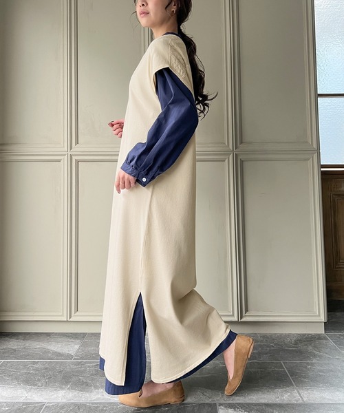 knit Jemade（ニットジェメイド）の「キーネックニットケーブルベストワンピース（ワンピース・レディース・ブラウン/クリーム/ブラック・FREE）」の14枚目の写真