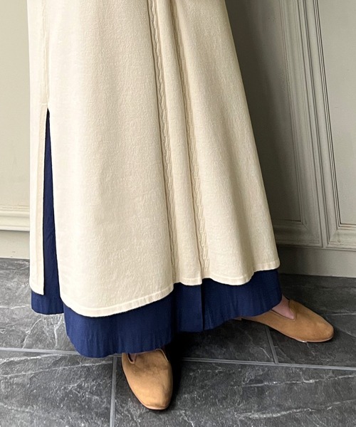 knit Jemade（ニットジェメイド）の「キーネックニットケーブルベストワンピース（ワンピース・レディース・ブラウン/クリーム/ブラック・FREE）」の16枚目の写真