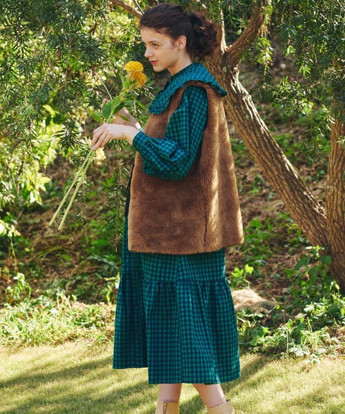 FREAK'S STORE(フリークスストア)の「ファーベスト(ベスト・レディース・ブラウン・フリ-)」の12枚目の写真