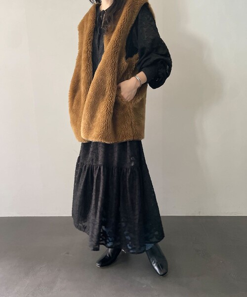 FREAK'S STORE(フリークスストア)の「ファーベスト(ベスト・レディース・ブラウン・フリ-)」の20枚目の写真