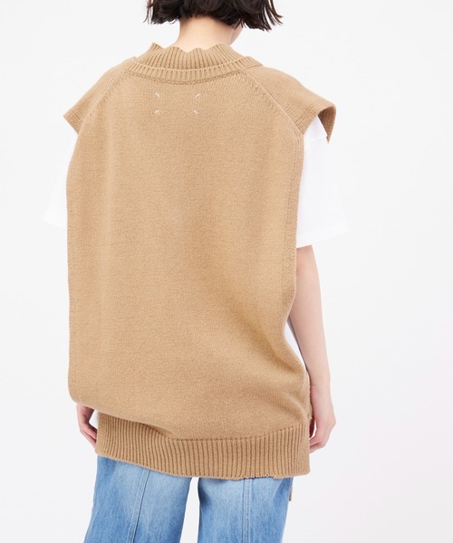 Maison Margiela（メゾンマルジェラ）の「Maison Margiela VEST（ベスト・レディース・ネイビー/ベージュ/グレー・SMALL）」の7枚目の写真