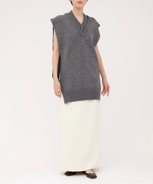 Maison Margiela（メゾンマルジェラ）の「Maison Margiela VEST（ベスト・レディース・ネイビー/ベージュ/グレー・SMALL）」の9枚目の写真