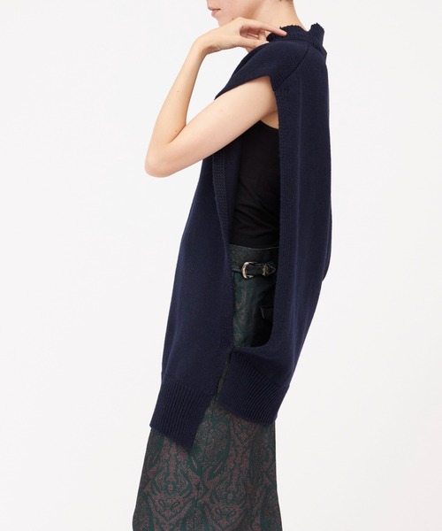 Maison Margiela（メゾンマルジェラ）の「Maison Margiela VEST（ベスト・レディース・ネイビー/ベージュ/グレー・SMALL）」の16枚目の写真