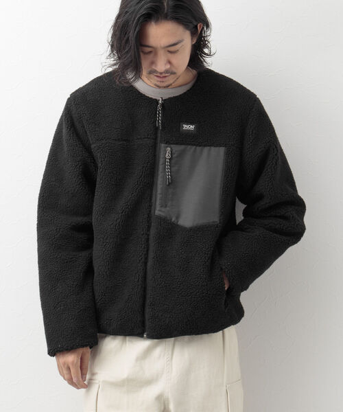 【WEB限定】【TAION/タイオン】ダウン×ボアリバーシブルクルーネックジャケットTAION-R104MB