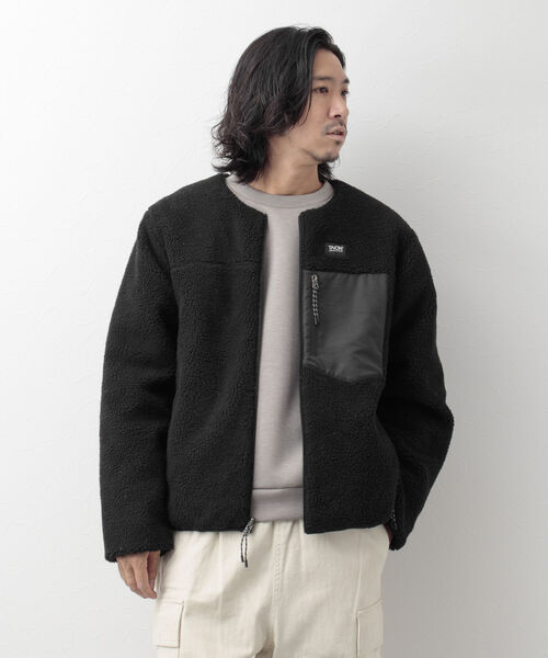 【WEB限定】【TAION/タイオン】ダウン×ボアリバーシブルクルーネックジャケットTAION-R104MB