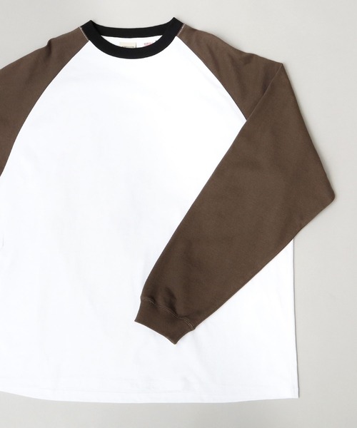Goodwear(グッドウェア)の「Goodwear / グッドウェア / USAコットン 配色 ラグラン袖 スーパービッグ ロングスリーブ Tシャツ / ラグランスリーブ / ロンT / 長袖 / スーパービッグシルエット(Tシャツ/カットソー・メンズ・ブラック/ブラウン/カーキ・M/L)」の12枚目の写真