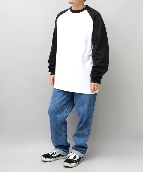 Goodwear(グッドウェア)の「Goodwear / グッドウェア / USAコットン 配色 ラグラン袖 スーパービッグ ロングスリーブ Tシャツ / ラグランスリーブ / ロンT / 長袖 / スーパービッグシルエット(Tシャツ/カットソー・メンズ・ブラック/ブラウン/カーキ・M/L)」の18枚目の写真