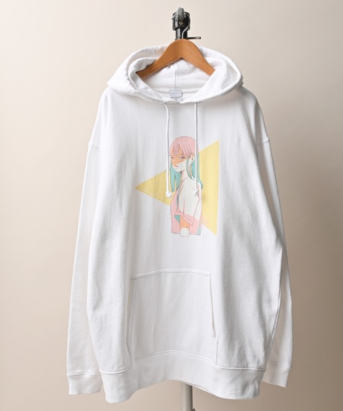 ONE DAY KMC (ワンデイケーエムシー)の「DEPROID / DEPROID×itaru Dagging girl P/O PK(パーカー・レディース・ホワイト/チャコール/ブラック・FREE)」の1枚目の写真