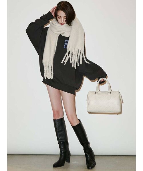 GYDA（ジェイダ）の「GYDA MONOGRAM PATTERN ボストンバッグ（ボストンバッグ・レディース・ブラック/アイボリー・FREE）」の6枚目の写真