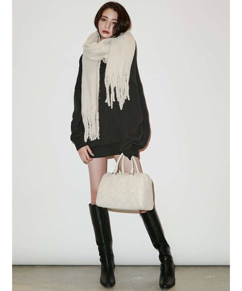 GYDA（ジェイダ）の「GYDA MONOGRAM PATTERN ボストンバッグ（ボストンバッグ・レディース・ブラック/アイボリー・FREE）」の7枚目の写真