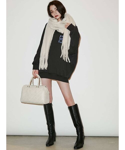 GYDA（ジェイダ）の「GYDA MONOGRAM PATTERN ボストンバッグ（ボストンバッグ・レディース・ブラック/アイボリー・FREE）」の9枚目の写真