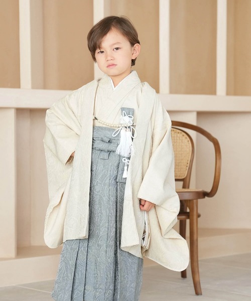 七五三５歳用袴セット utatane ジャガードペイズリー 七五三5歳用袴セット utatane ジャガードペイズリー（着物）｜utatane