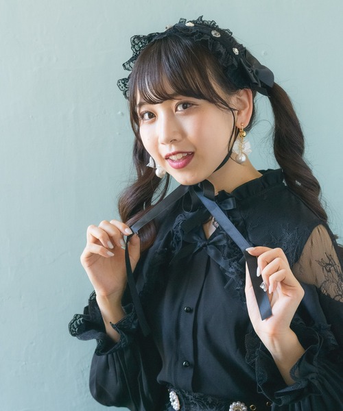 ROJITA(ロジータ)の「ビジュパール付きサイドリボンヘッドドレス(その他ヘアアクセサリー・レディース・ホワイト/ブラック・FREE)」の22枚目の写真
