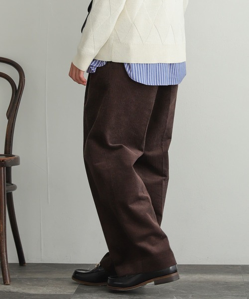 SENSE OF PLACE by URBAN RESEARCH（センスオブプレイスバイアーバンリサーチ）の「コーデュロイセンタープレスストレートパンツ（その他パンツ・メンズ・ブラック/パープル/ブラウン・MEDIUM/LARGE）」の14枚目の写真