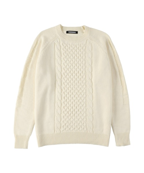 TANGRAM（タングラム）の「FISHERMAN KNIT（ニット/セーター・メンズ・アイボリー/ブラック/オリーブ/ネイビー・L/M/XL）」の2枚目の写真