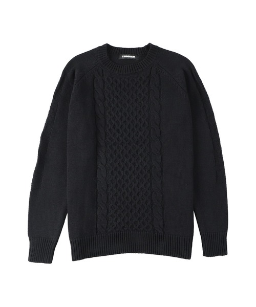 TANGRAM（タングラム）の「FISHERMAN KNIT（ニット/セーター・メンズ・アイボリー/ブラック/オリーブ/ネイビー・L/M/XL）」の3枚目の写真