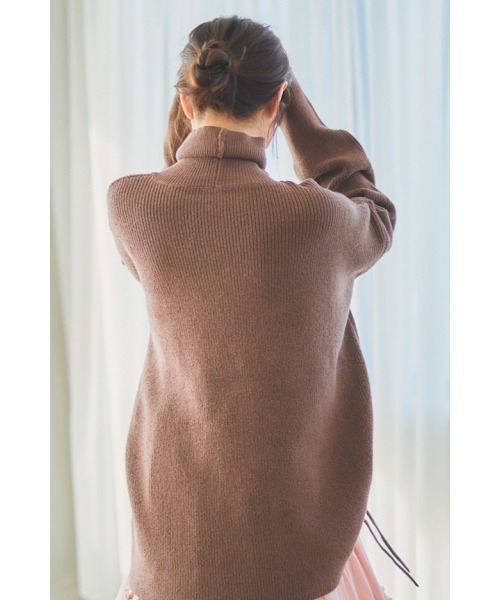 N WITH.（エヌウィズ）の「ドロストタートルニット（ニット/セーター・レディース・ブラウン/ホワイト/ブラック・FREE）」の13枚目の写真