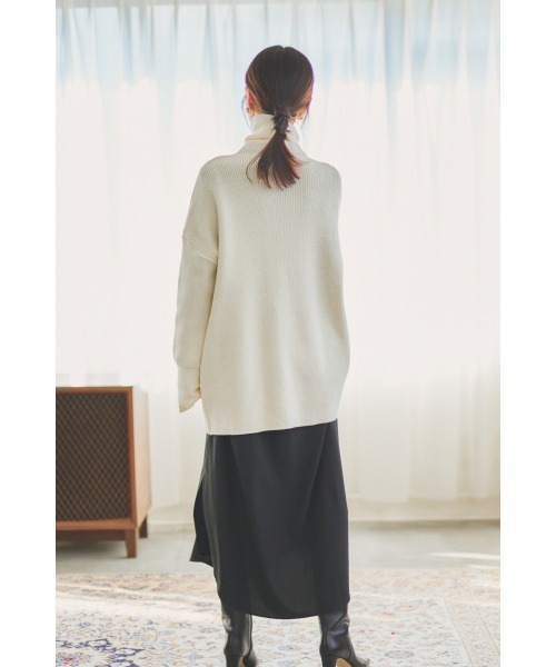 N WITH.（エヌウィズ）の「ドロストタートルニット（ニット/セーター・レディース・ブラウン/ホワイト/ブラック・FREE）」の17枚目の写真