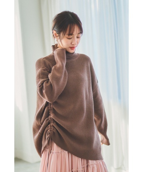 N WITH.（エヌウィズ）の「ドロストタートルニット（ニット/セーター・レディース・ブラウン/ホワイト/ブラック・FREE）」の9枚目の写真