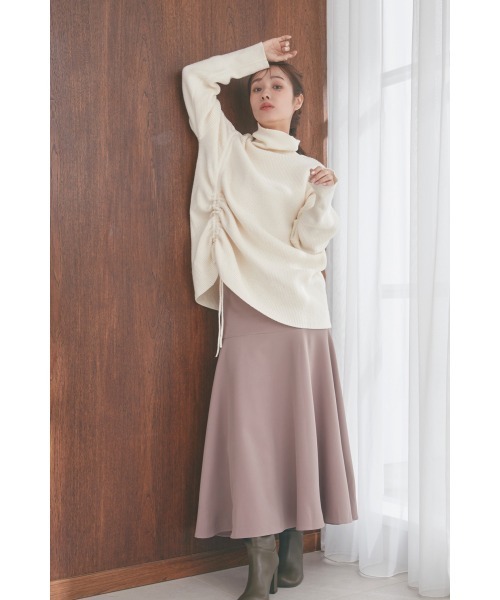 N WITH.（エヌウィズ）の「ドロストタートルニット（ニット/セーター・レディース・ブラウン/ホワイト/ブラック・FREE）」の15枚目の写真